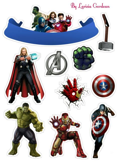 Marvel Cake Toppers Printable